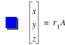 vector(x,y,z)=r_1*A