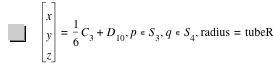 vector(x,y,z)=1/6*C_3+D_10,in(p,S_3),in(q,S_4),'radius'='tubeR'