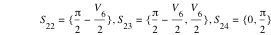 S_22=set(pi/2-V_6/2),S_23=set(pi/2-V_6/2,V_6/2),S_24=set(0,pi/2)