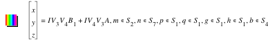 vector(x,y,z)=I*V_3*V_4*B_1+I*V_4*V_3*A,in(m,S_2),in(n,S_7),in(p,S_1),in(q,S_1),in(g,S_1),in(h,S_1),in(b,S_4)