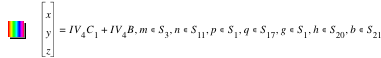 vector(x,y,z)=I*V_4*C_1+I*V_4*B,in(m,S_3),in(n,S_11),in(p,S_1),in(q,S_17),in(g,S_1),in(h,S_20),in(b,S_21)