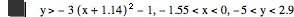 y>-(3*[x+1.14]^2)-1,-1.55<x<0,-5<y<2.9