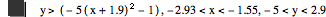 y>[-(5*[x+1.9]^2)-1],-2.93<x<-1.55,-5<y<2.9