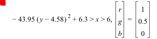 -(43.95*[y-4.58]^2)+6.3>x>6,vector(r,g,b)=vector(1,0.5,0)